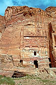 Petra - the sun of the sunset illuminates the magnificent Royal Tombs 